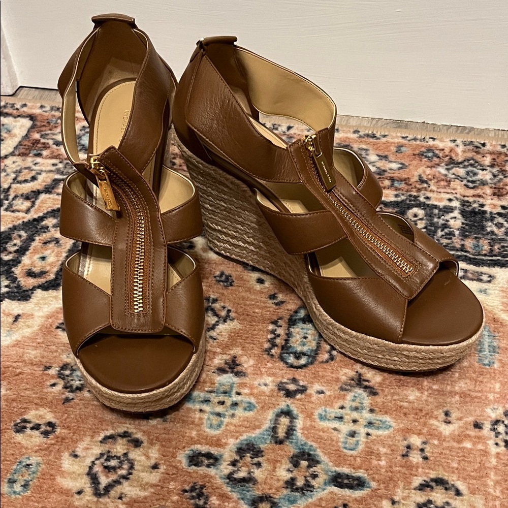 MICHAEL Michael Kors Tan Wedge Sandals